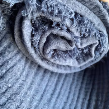 Babyfilt i muslin blå (barntäcke) 90x110cm