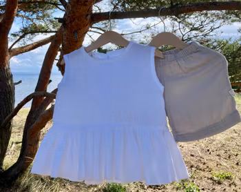 Set i muslin med topp (blus)