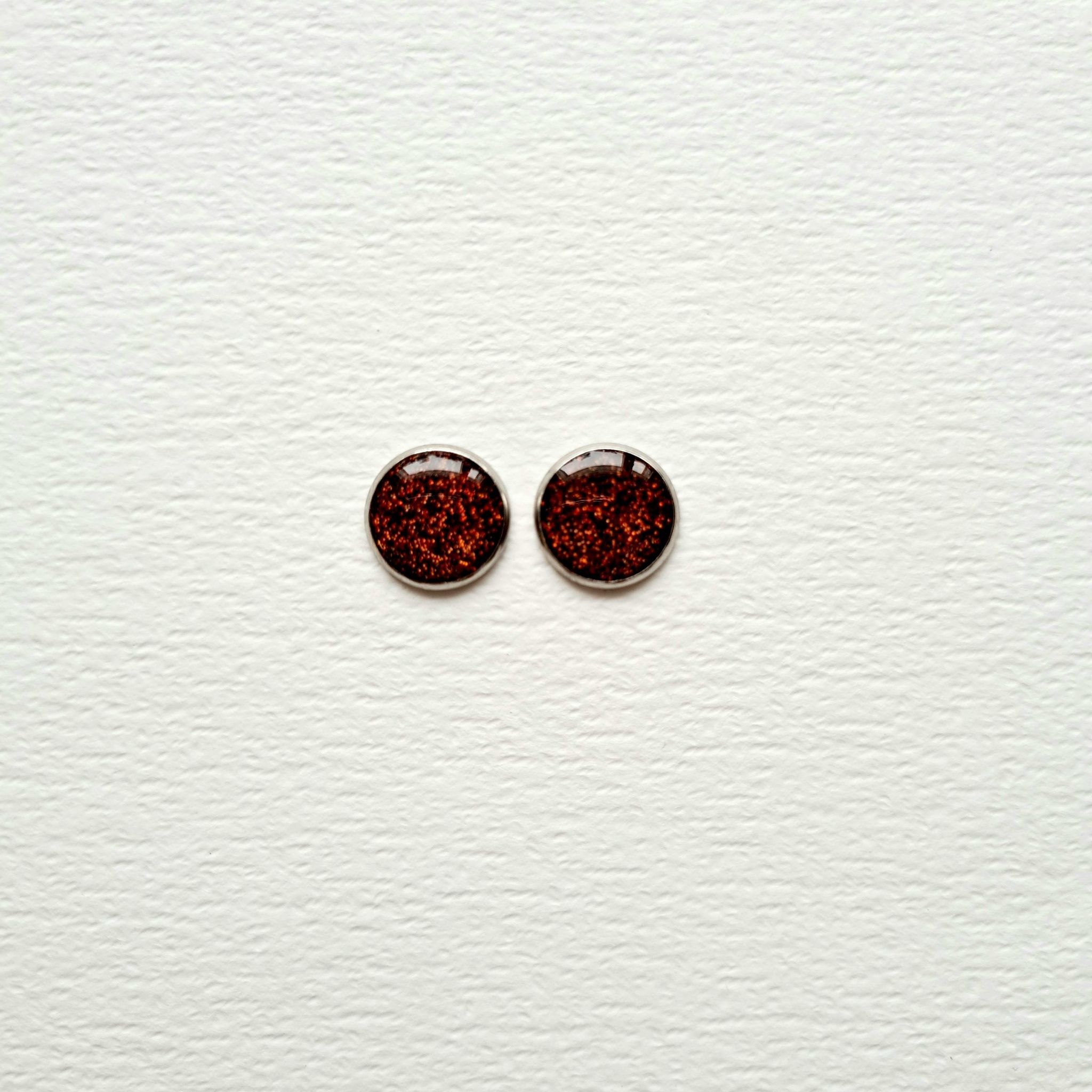 Mörk koppar - Örhängen (14 mm)
