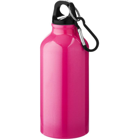 Vattenflaska, 400 ml i rostfritt stål med karbinhake