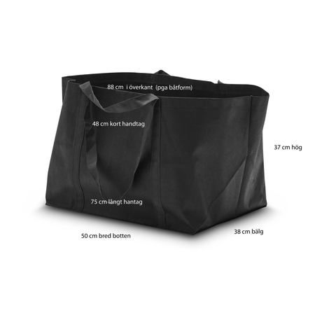Non-woven bag med både korta och långa handtag