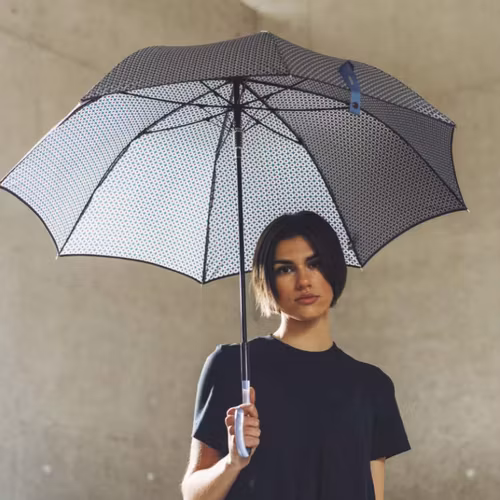 Paraply #10703 med det fräcka genomskinliga handtaget