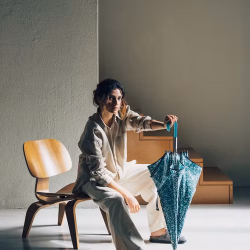 Automatiskt Paraply med Unik Design - Slitstarkt Nickel Metall #10605