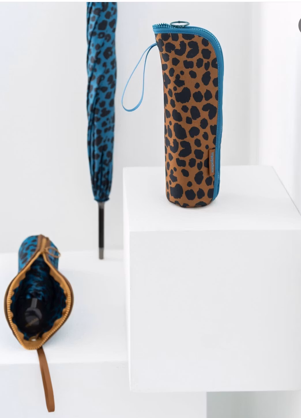 Nya Paraply #10724 med läckra leopardmönster