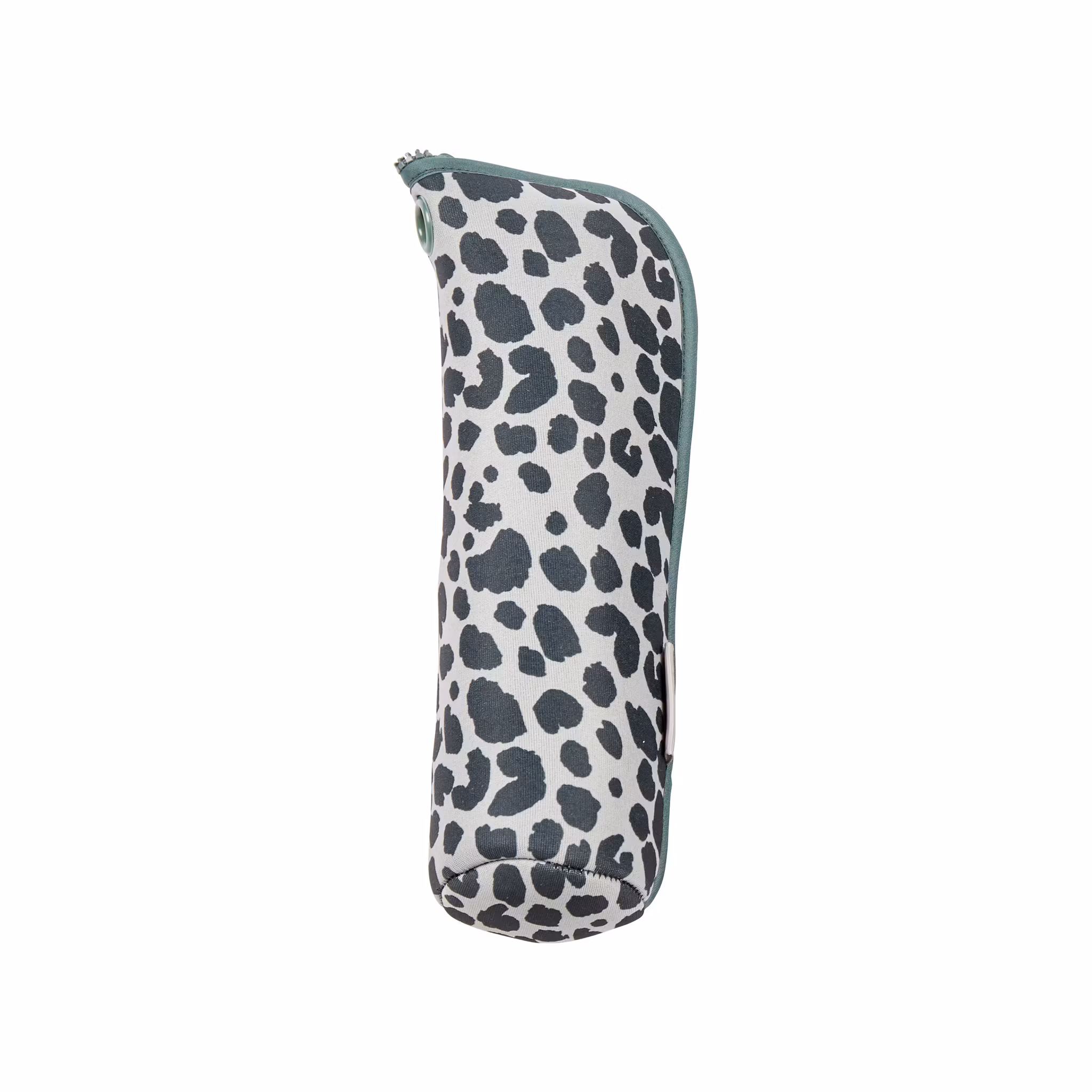 Lilla gråa leopardmönstrade paraplyet i fodral