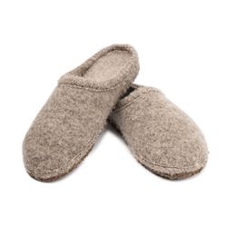 Ulle, MOHAIR SEAMLESS MOHAIRTOFFLA UNISEX, Beige Melange