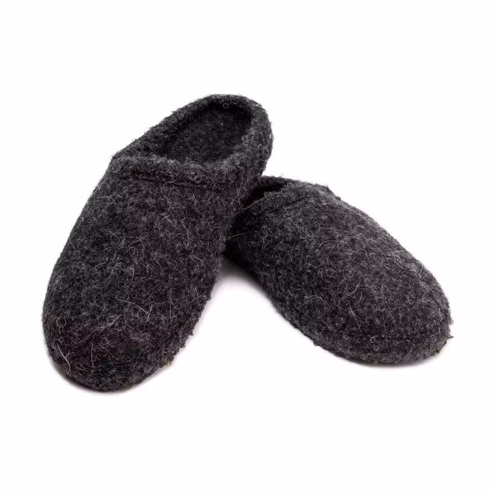 Ulle, MOHAIR SEAMLESS MOHAIRTOFFLA UNISEX, Dark Grey