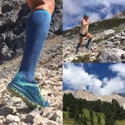 Medisox, TREND Aktiv, kompressionsstrumpa turkos/lila