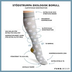 FUNQ.WEAR, Stödstrumpor bomull, Zebra Gorgeous Grey