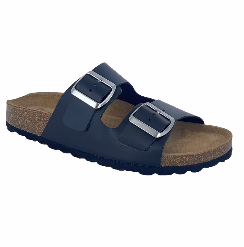 Cinnamon - Jessica svart biosandal med reglerbara spännen