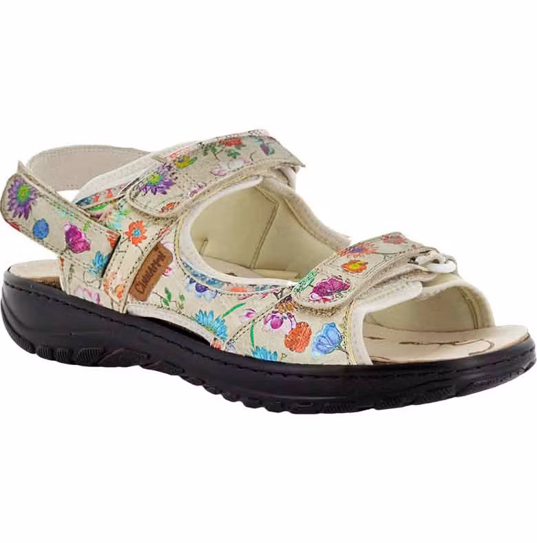 Cinnamon - Erika blommig sportsandal med avtagbar rem
