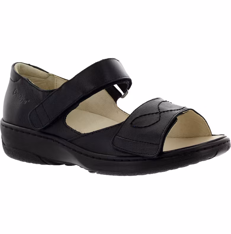 Cinnamon - Siri svart sandal med hälkappa