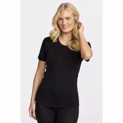 Damella - T-shirt i merinoull Victoria, black