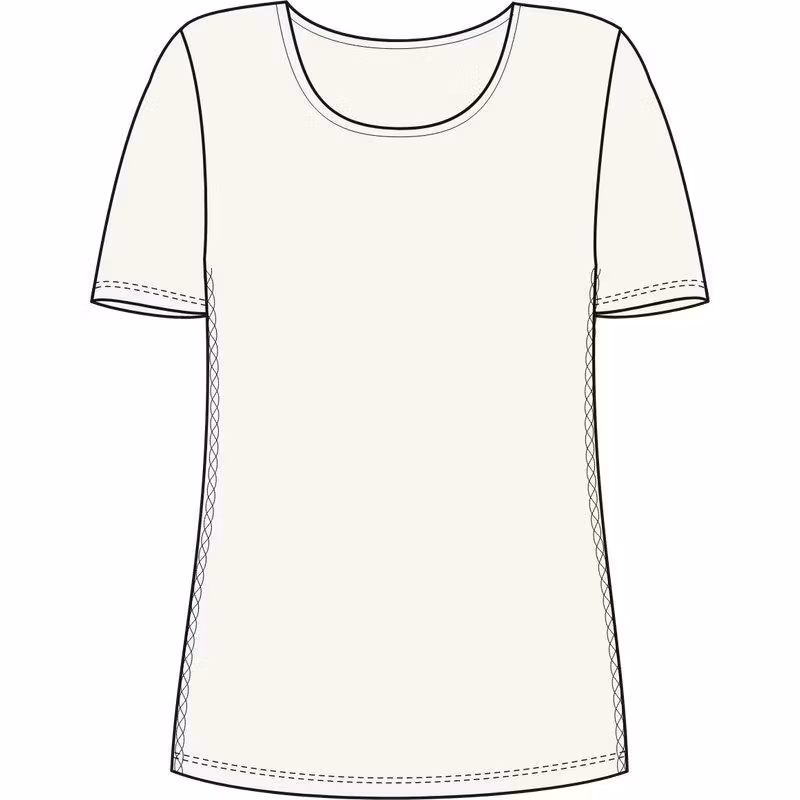 Damella - T-shirt i merinoull Victoria, ivory