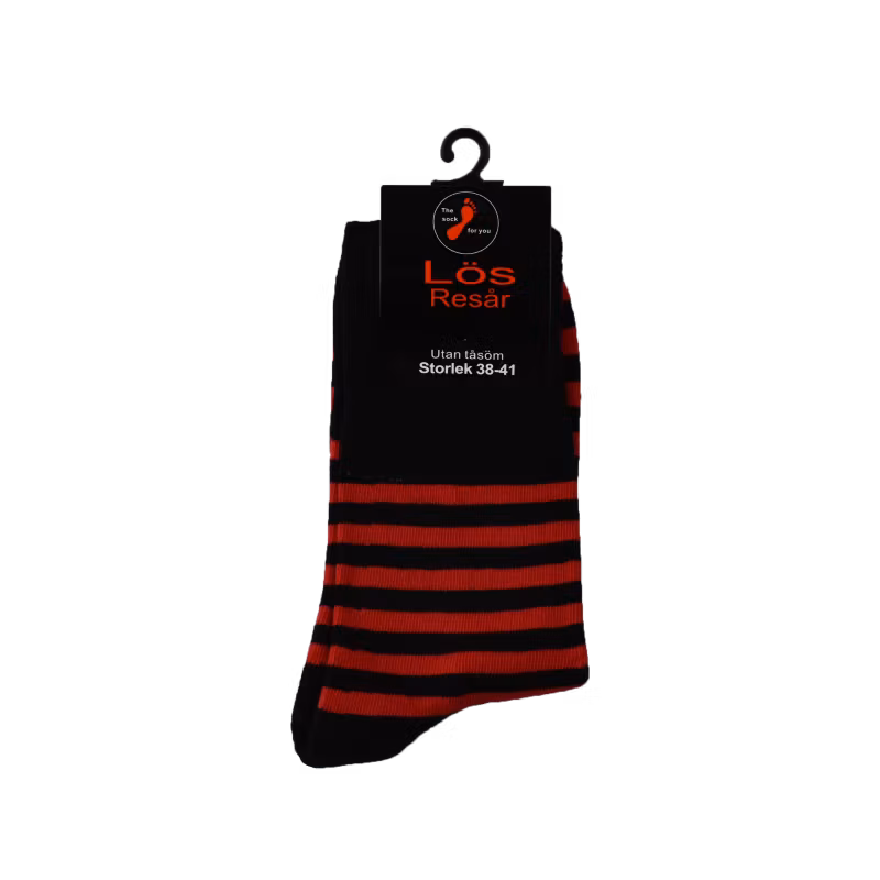 Markoma - Lös resår utan tåsöm randig - Bomull