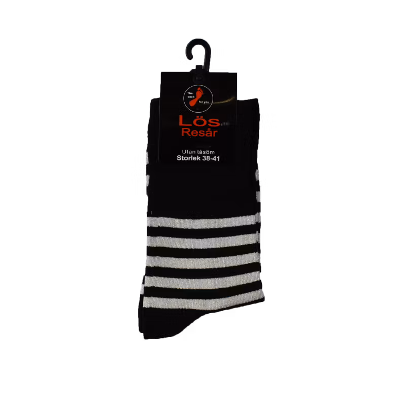 Markoma - Lös resår utan tåsöm randig - Bomull