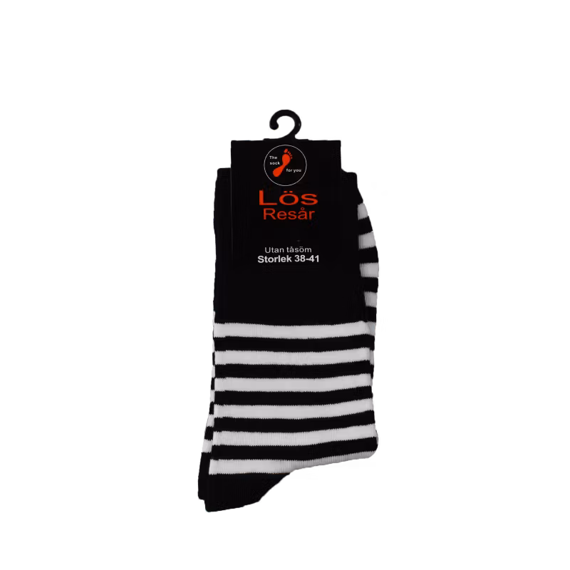 Markoma - Lös resår utan tåsöm randig - Bomull