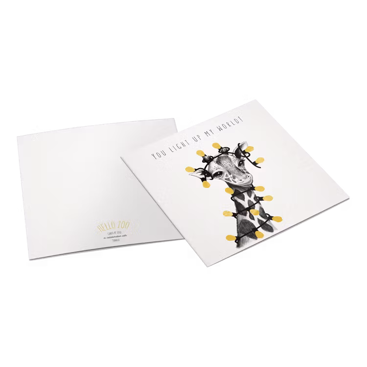 Hello Giraffe – You light up my world! – Cards by Jojo