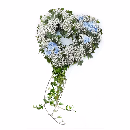 Hjärta med Brudslöja i liten storlek