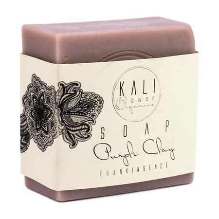 Ekologisk Handgjord Tvål - Lila lera & Frankincense