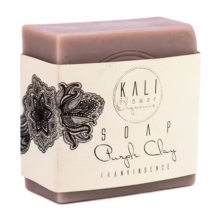 Ekologisk Handgjord Tvål - Lila lera & Frankincense