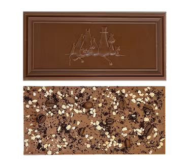Organic Moomin Chocolate Moominpappa – Mjölkchoklad 41% med kaffe och krokant