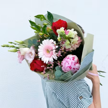 Blomsterbud  - Fröken Färg Mors Dag PION liten