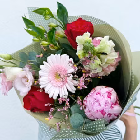 Blomsterbud  - Fröken Färg Mors Dag PION liten