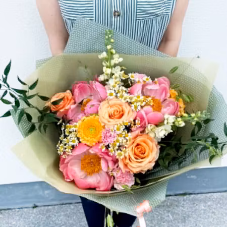Blomsterbud  - Fröken Färg Mors Dag PION stor