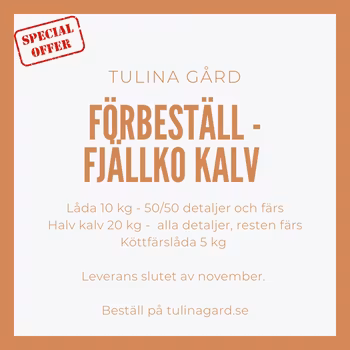 Förbeställ kalvkött