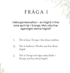 Frågeslinga till valborg