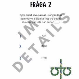 Frågeslinga till midsommar för barn