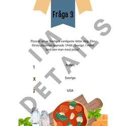 Frågeslinga om mat