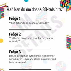 Musikquiz - 80-talet