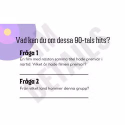 Musikquiz - 90-talet