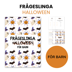 Frågeslinga till halloween för barn