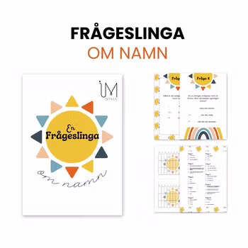 Frågeslinga om namn - frågeslinga till dop