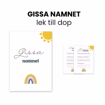 Gissa namnet - lek till dop