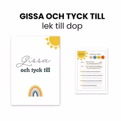 Gissa och tyck till - lek till dop