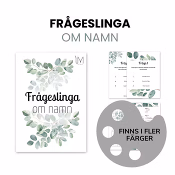 Frågeslinga om namn - frågeslinga till dop