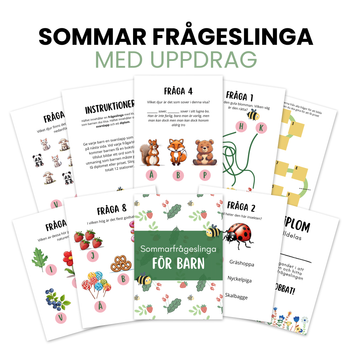 Sommar frågeslinga för barn