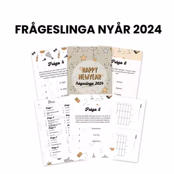 Nyårsfrågeslinga för vuxna