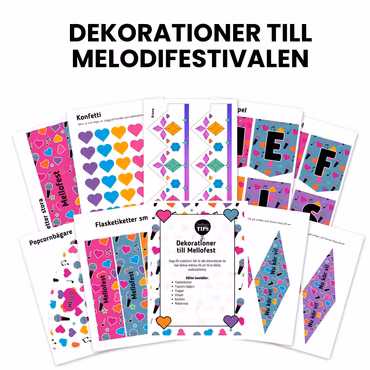 Dekorationer till Schlagerfesten