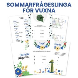 Sommarfrågeslinga för vuxna