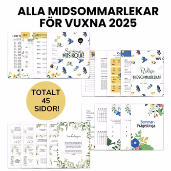 Alla midsommarlekar för vuxna 2025
