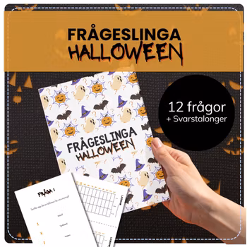 Frågeslinga till halloween för vuxna