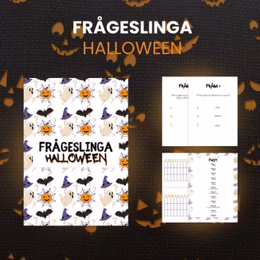 Frågeslinga till halloween för vuxna