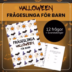 Frågeslinga till halloween för barn