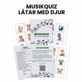 Musikquiz - Hitta rätt djur
