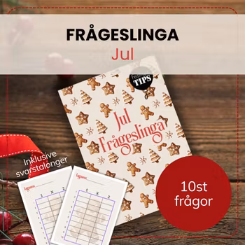 Frågeslinga till jul för vuxna